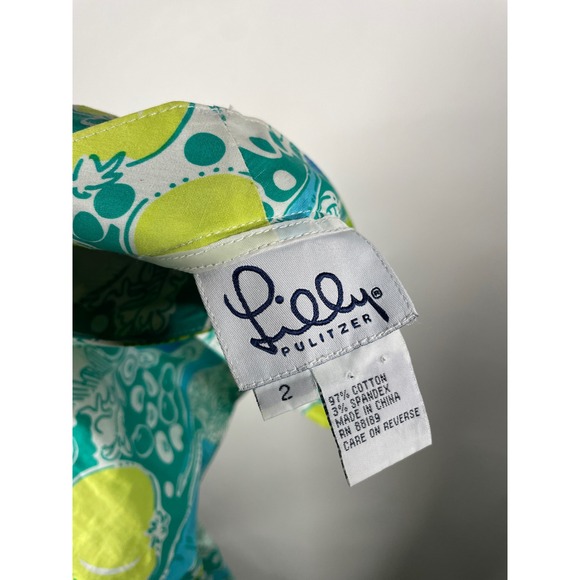 Lilly Pulitzer Capri Pants Women's Size 2 Crop Printed Colorful Vegetable Design - Picture 7 of 9